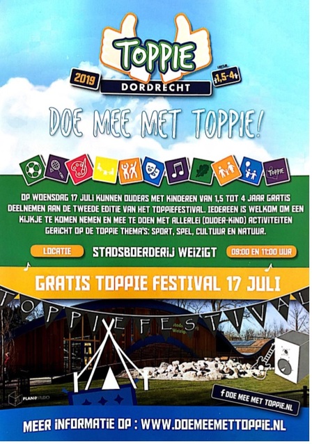 Toppie Festival 17 juli 2019 bij Duurzaamheidscentrum Weizigt
